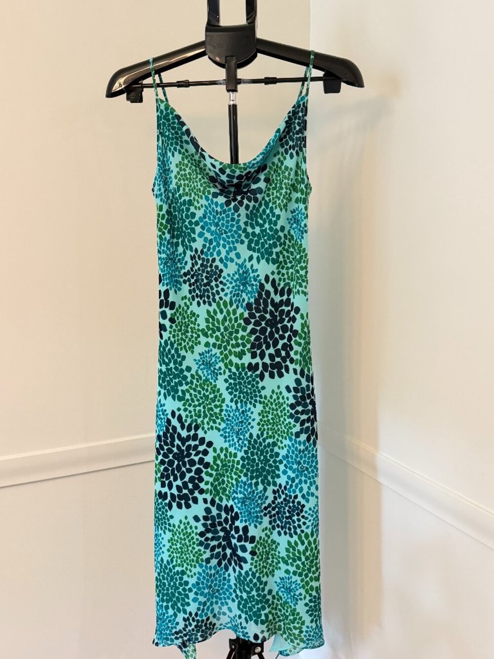 Express Blue & Green Floral 2000s Dress Size 5/6